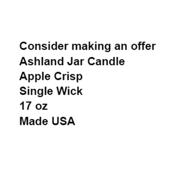 Ashland Scented Jar Candle Apple Crisp Unused Autumn 17 oz Red Reusable Glass - Picture 2 of 6